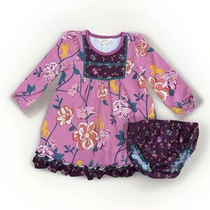 Matilda Jane Toddler Girl Floral Print Dress with Diaper Cover size 18-24 Months